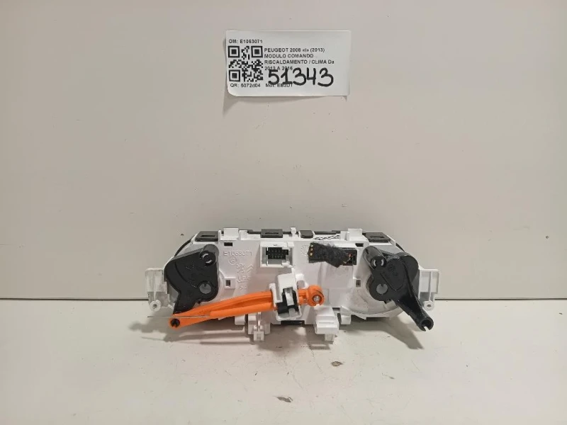 Modulo Comando Riscaldamento Clima E1063071 Peugeot 2008 I 2013