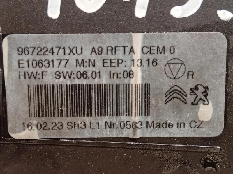 Modulo Comando Riscaldamento Clima 96722471 Peugeot 2008 I 2016