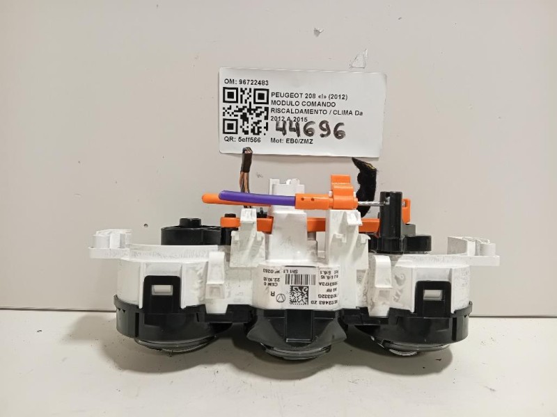 Modulo Comando Riscaldamento Clima 96722483 Peugeot 208 I 2012