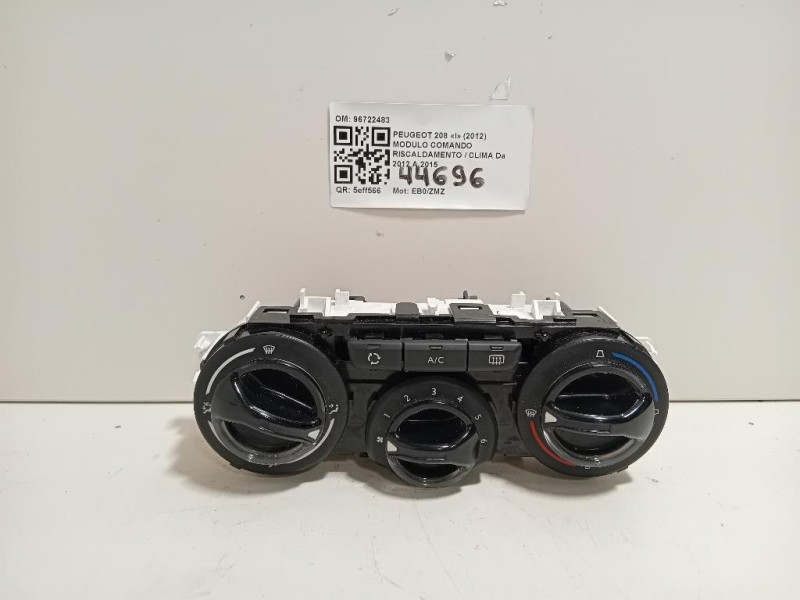Modulo Comando Riscaldamento Clima 96722483 Peugeot 208 I 2012