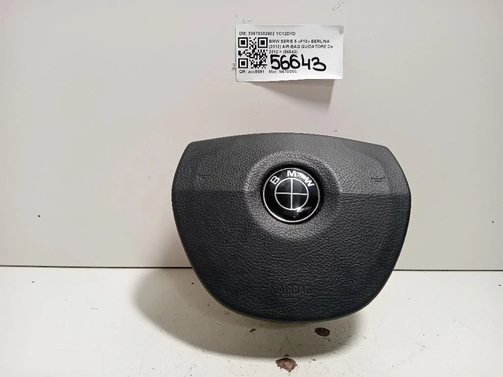 Air-bag Guidatore 33678382902 Bmw Serie 5 F10 Berlina 2012