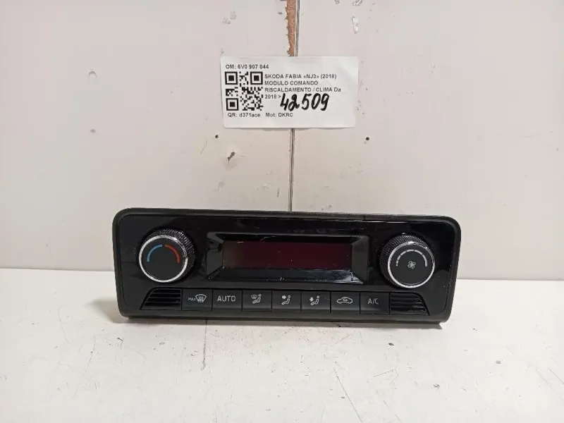 Modulo Comando Riscaldamento Clima 6V0 907 044 Skoda Fabia NJ3 2018