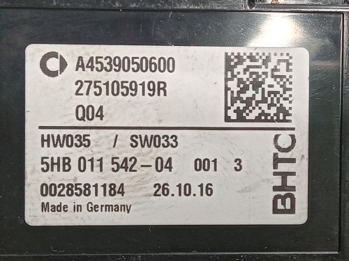 Modulo Comando Riscaldamento Clima 275105919R Smart Forfour 453 2015