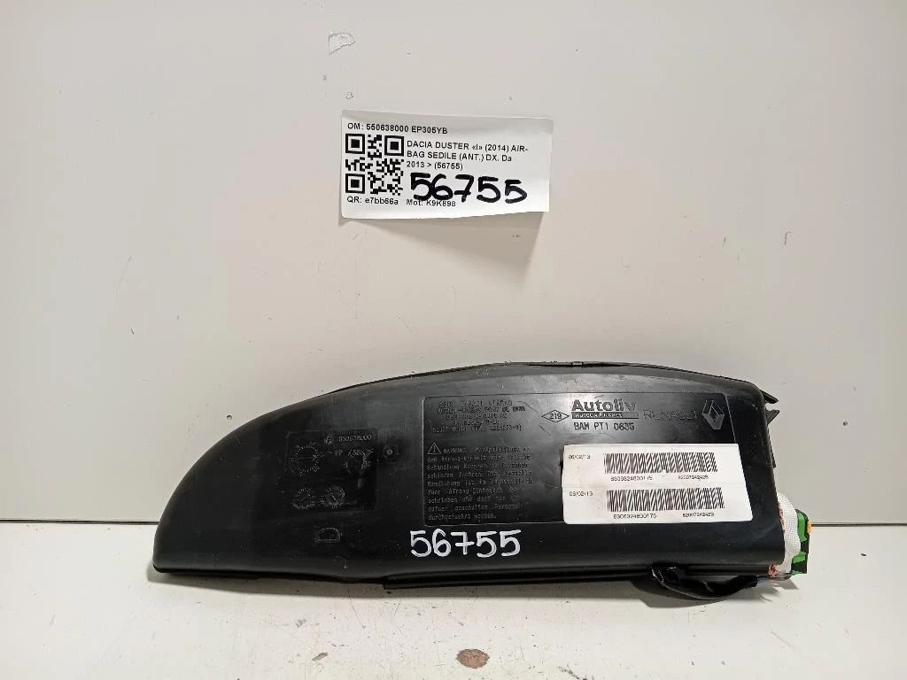 Air-bag Sedile ANT DX 550638000 Dacia Duster I 2014