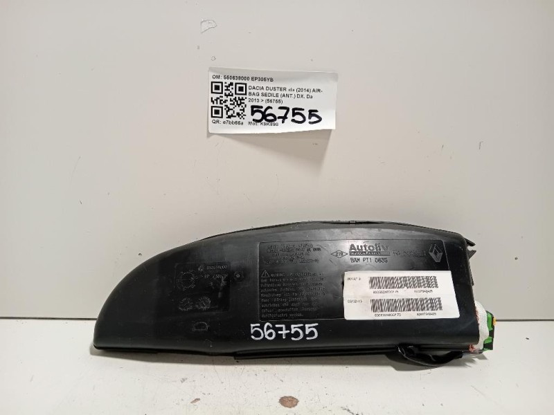 Air-bag Sedile ANT DX 550638000 Dacia Duster I 2014