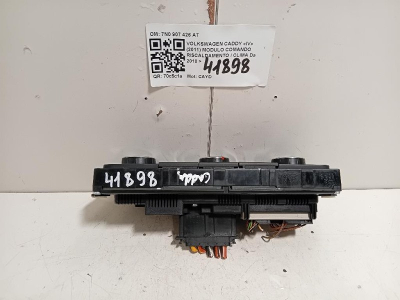 Modulo Comando Riscaldamento Clima 7N0907426AT Volkswagen Caddy IV 2011