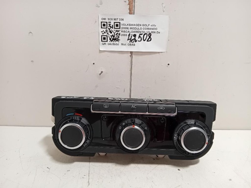 Modulo Comando Riscaldamento Clima 3C8907336 5HB009751 Volkswagen GOLF VI 2009