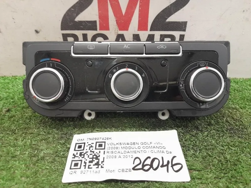 Modulo Comando Riscaldamento Clima 7N0907426K Volkswagen GOLF VI 2009