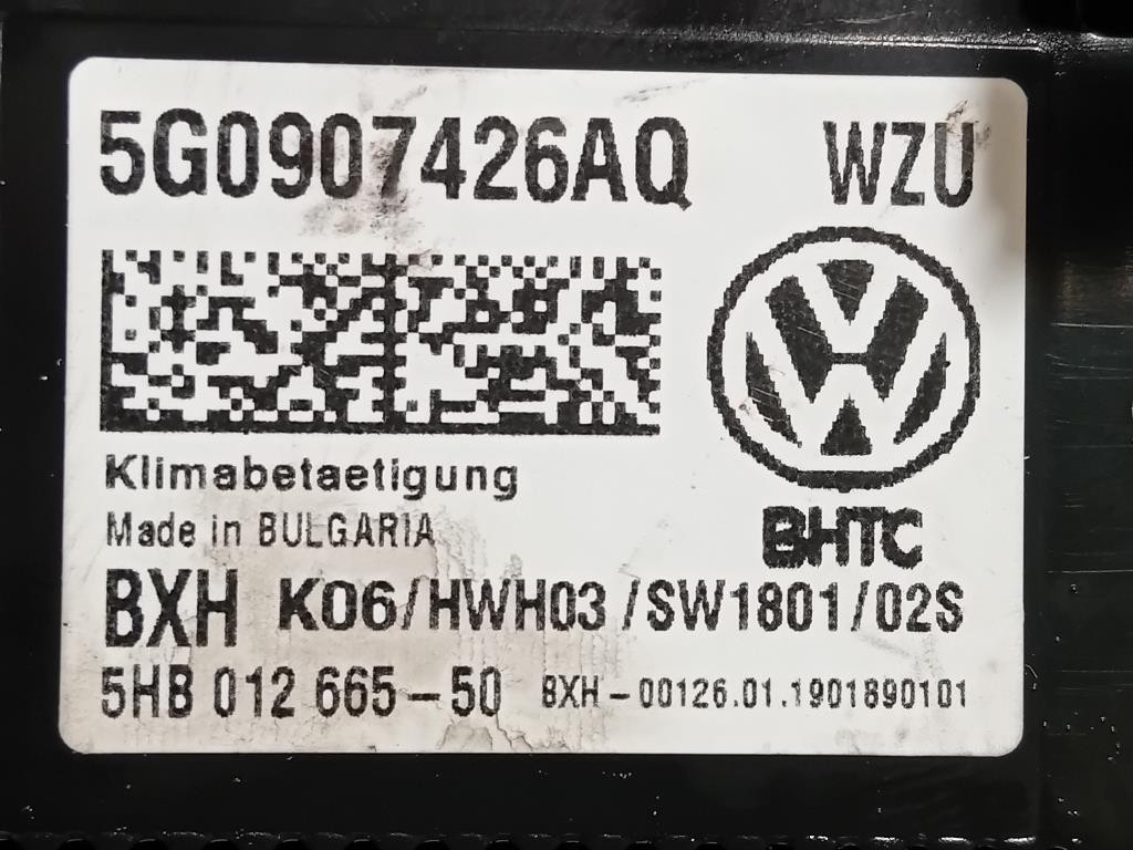 Modulo Comando Riscaldamento Clima 5G0907425AQ 5HB012665-50 Volkswagen GOLF VII 2013
