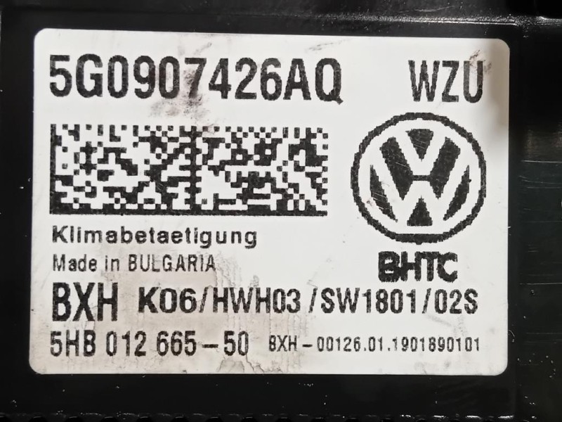 Modulo Comando Riscaldamento Clima 5G0907425AQ 5HB012665-50 Volkswagen GOLF VII 2013