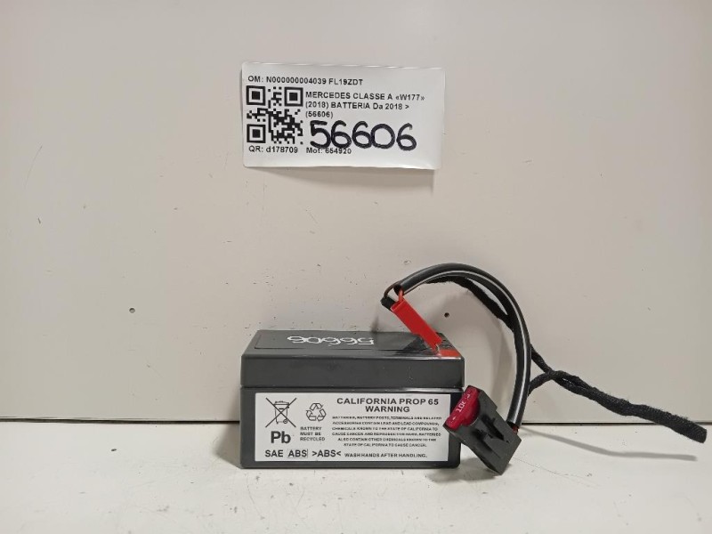 Batteria N000000004039 Mercedes Classe A W177 2018