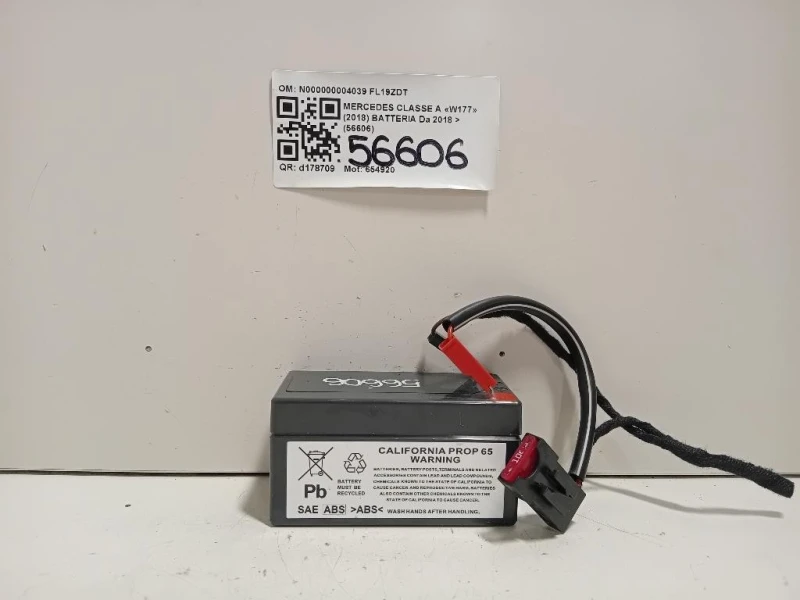 Batteria N000000004039 Mercedes Classe A W177 2018