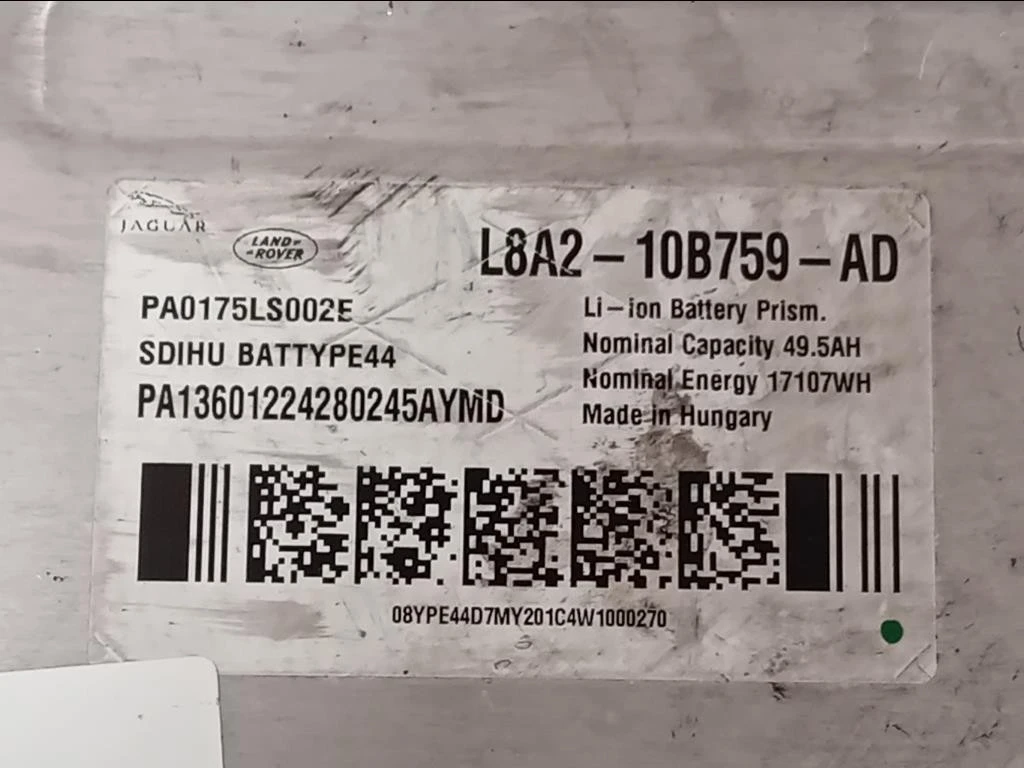 Batteria Ibrida L8A210B759AD Jaguar F-pace 2020