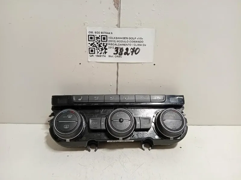 Modulo Comando Riscaldamento Clima 5G0907044R Volkswagen GOLF VII 2013
