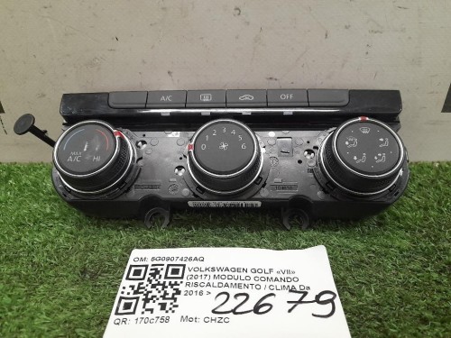 Modulo Comando Riscaldamento Clima 5G0907426AQ Volkswagen GOLF VII 2017