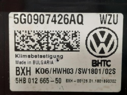 Modulo Comando Riscaldamento Clima 5G0907426AQ Volkswagen GOLF VII 2017