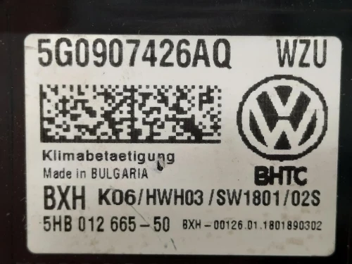 Modulo Comando Riscaldamento Clima 5G0907426AQ Volkswagen GOLF VII 2017