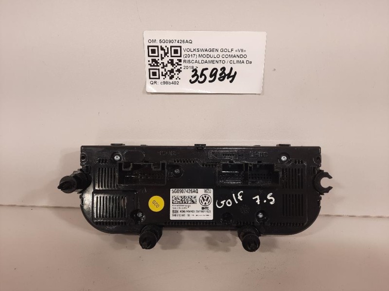 Modulo Comando Riscaldamento Clima 5G0907426AQ Volkswagen GOLF VII 2017