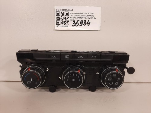 Modulo Comando Riscaldamento Clima 5G0907426AQ Volkswagen GOLF VII 2017