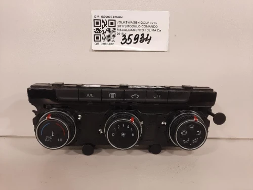 Modulo Comando Riscaldamento Clima 5G0907426AQ Volkswagen GOLF VII 2017