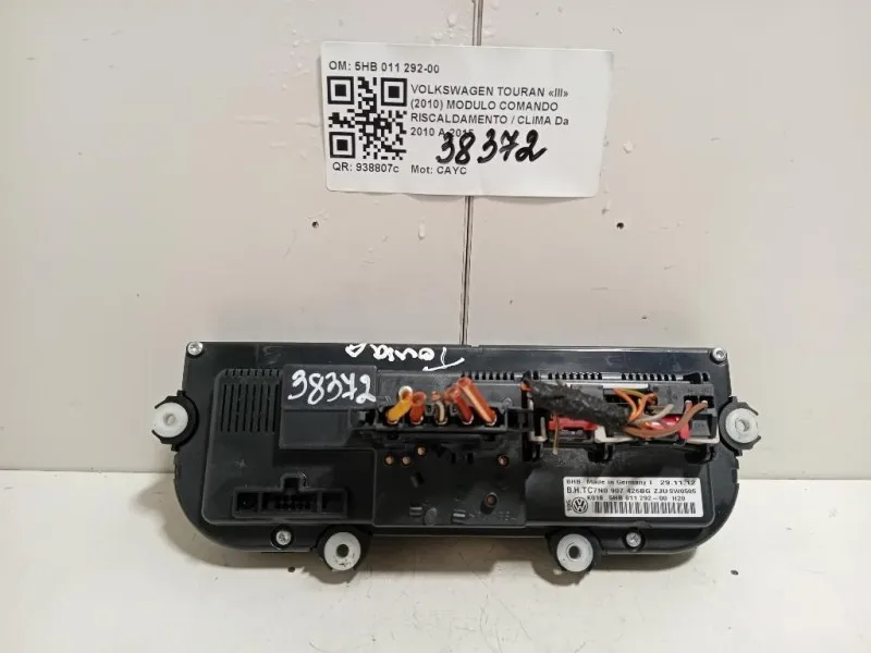 Modulo Comando Riscaldamento Clima 5HB011292-00 Volkswagen Touran III 2010