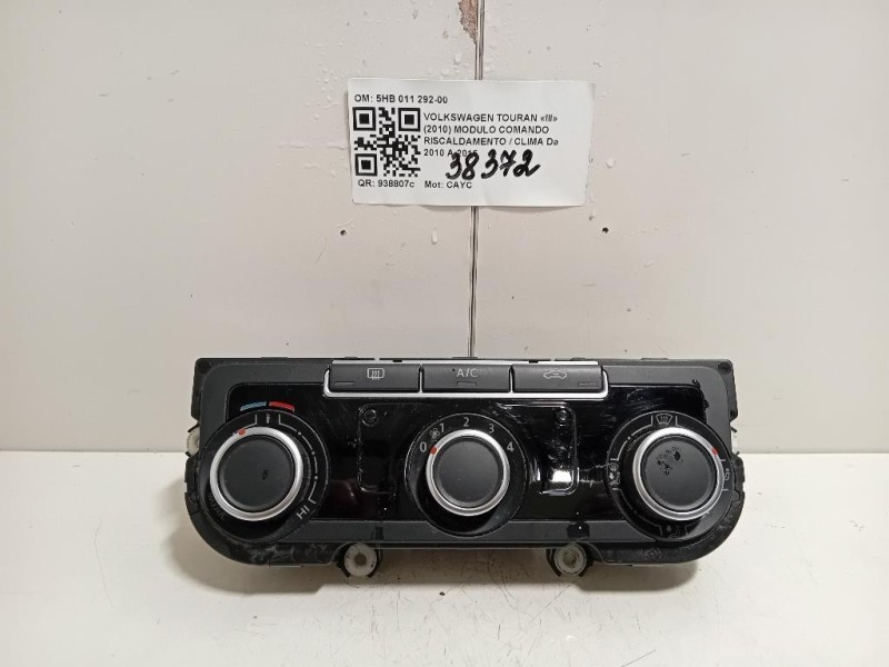 Modulo Comando Riscaldamento Clima 5HB011292-00 Volkswagen Touran III 2010