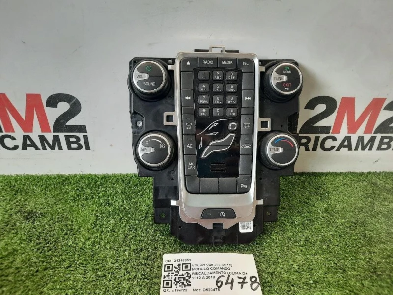 Modulo Comando Riscaldamento Clima 31346951 Volvo V40 II 2012