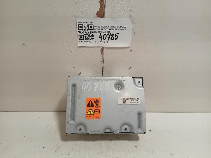 Modulo Convertitore DI Tensione 95907291 Opel Mokka 2013