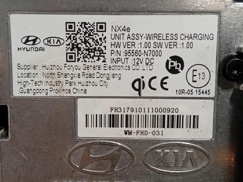 Modulo Wireless Carica Batteria Cellulare 95560-N7000 Hyundai Tucson II 2015