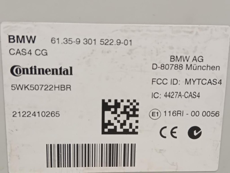 Centralina 613593015229 Bmw Serie 5 F10 Berlina 2012