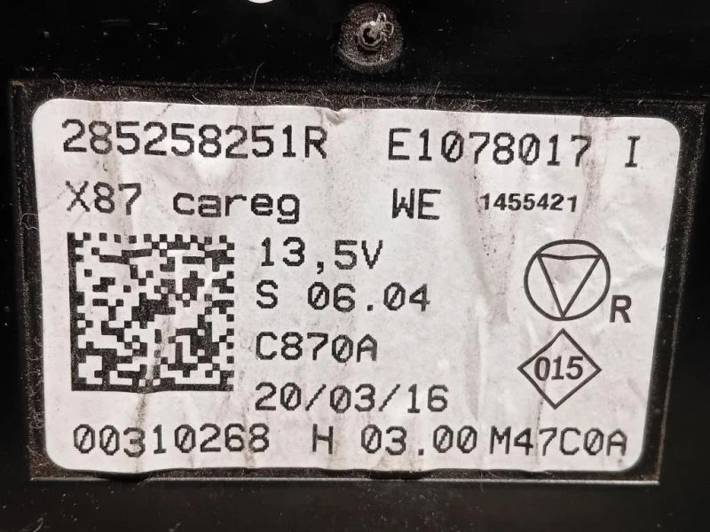 Centralina AC 285258251R Renault Captur I 2013