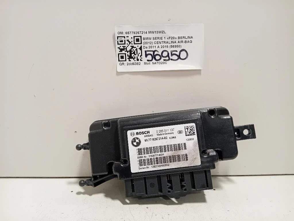 Centralina Air-bag 65779267214 Bmw Serie 1 F20 Berlina 2012