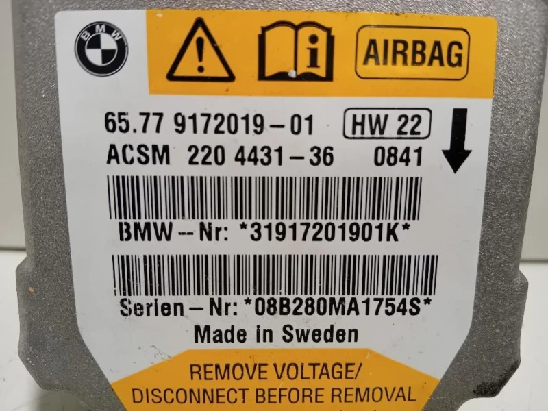 Centralina Air-bag 65779172019 Bmw Serie 5 E61 Touring 2004