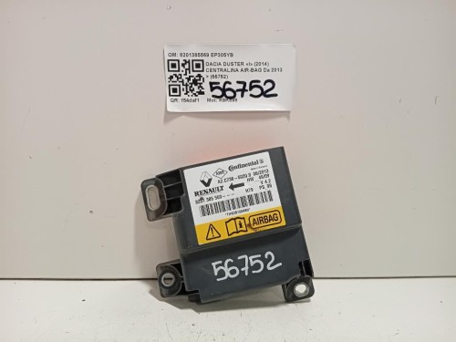 Centralina Air-bag 8201385569 Dacia Duster I 2014