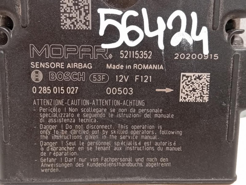 Centralina Air-bag 52115352 Fiat 500 II 2015