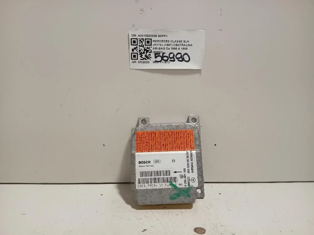 Centralina Air-bag A0018200826 Mercedes Classe SLK R170 1997