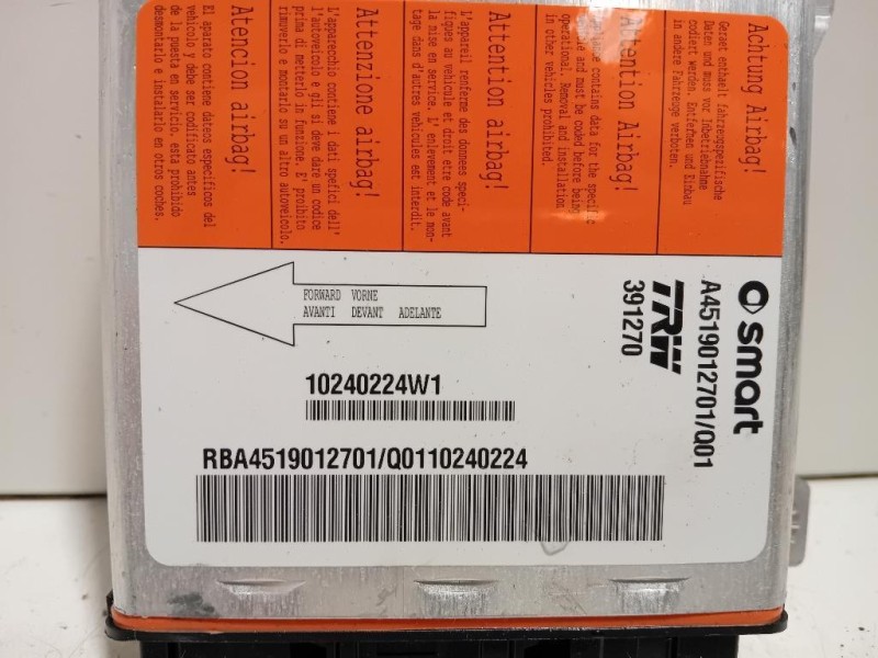Centralina Air-bag A4519012701 Smart Fortwo Cabrio 451 2010