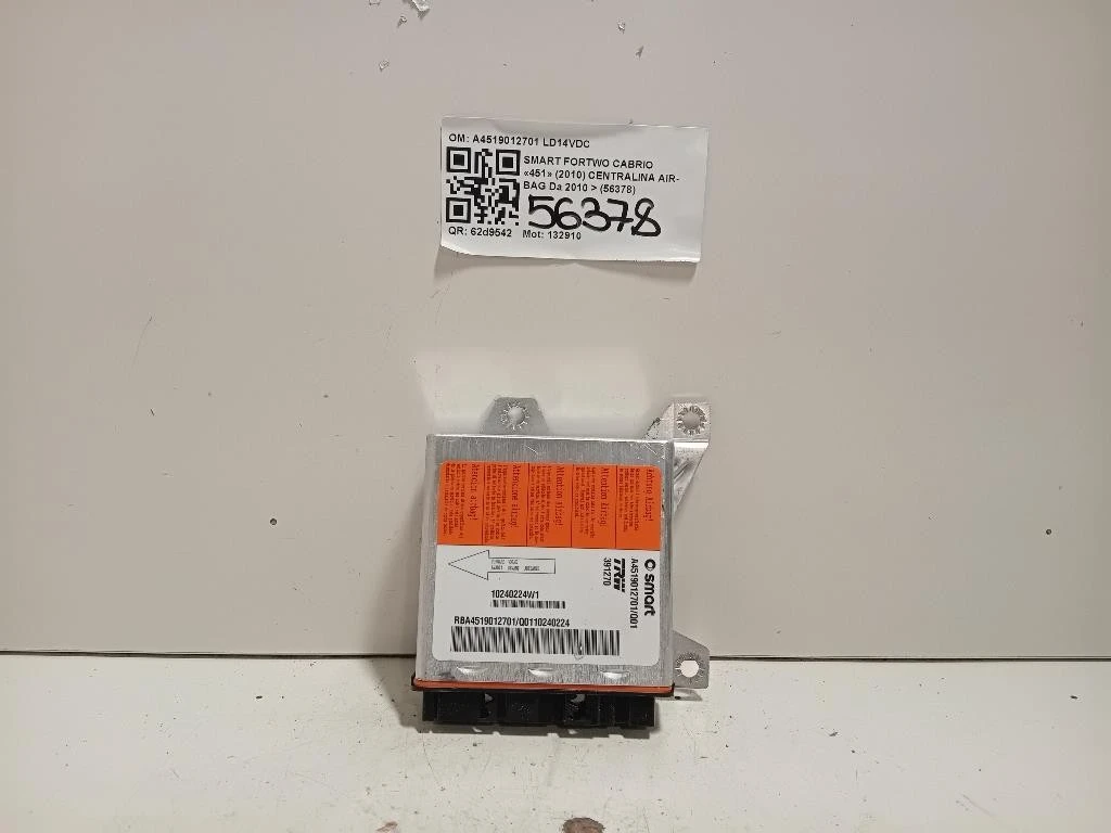Centralina Air-bag A4519012701 Smart Fortwo Cabrio 451 2010