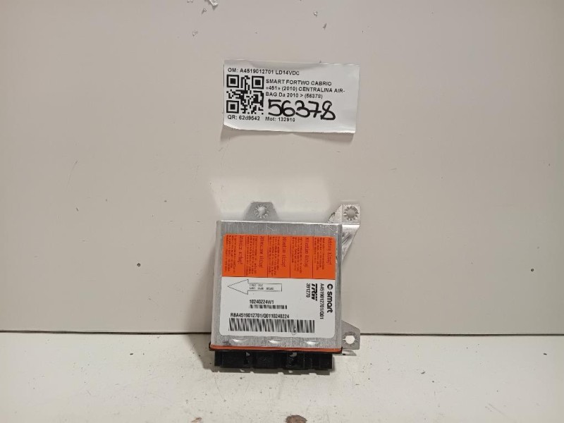 Centralina Air-bag A4519012701 Smart Fortwo Cabrio 451 2010