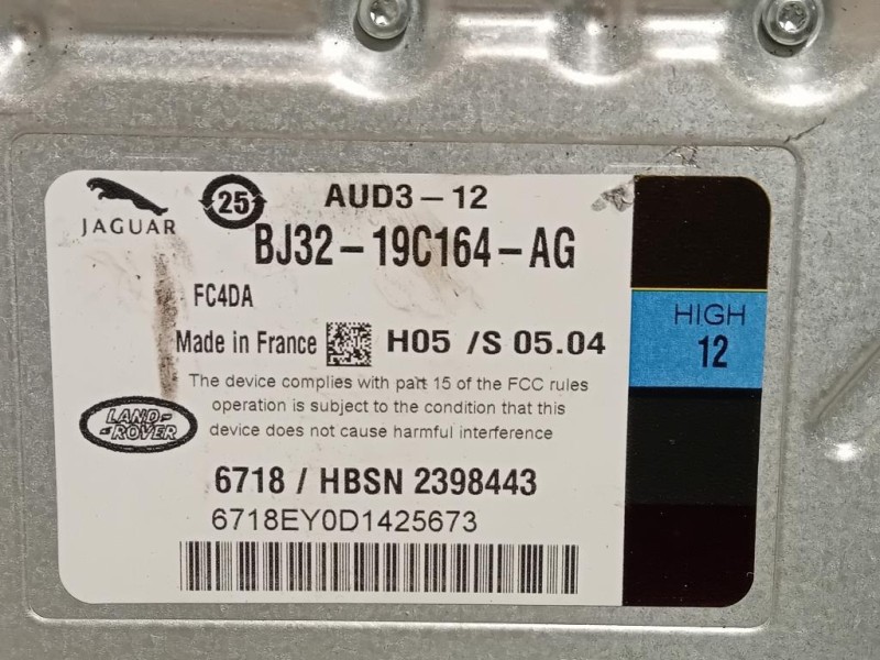Centralina Amplificatore Acustico BJ32-19C164-AG Jaguar XF I 2011