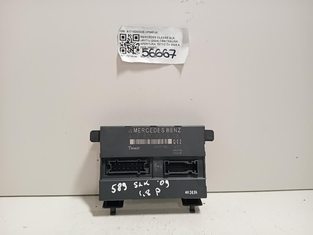 Centralina Apertura Tetto A1718203326 Mercedes Classe SLK R171 2004