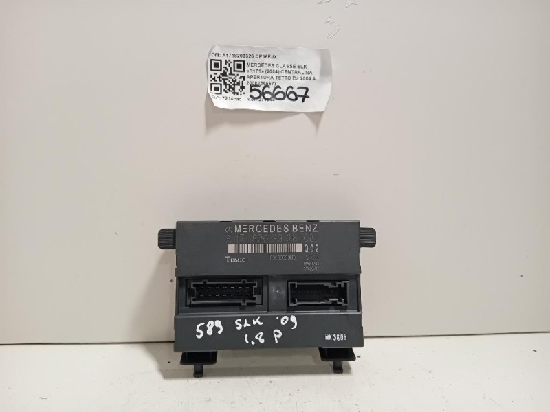 Centralina Apertura Tetto A1718203326 Mercedes Classe SLK R171 2004