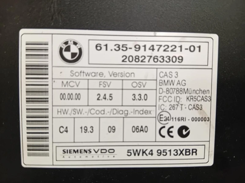 Centralina Comfort 6135914722101 Bmw Serie 5 E61 Touring 2004