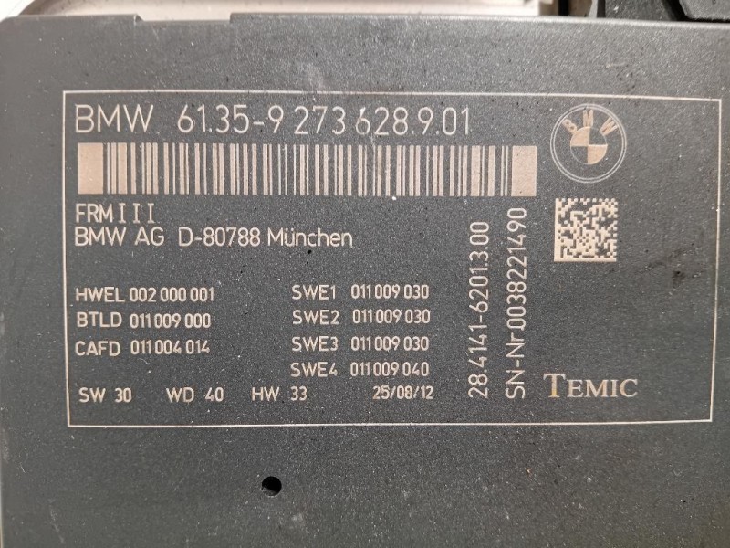 Centralina Comfort 61359273628 Bmw Serie 5 F10 Berlina 2012