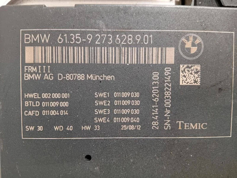 Centralina Comfort 61359273628 Bmw Serie 5 F10 Berlina 2012
