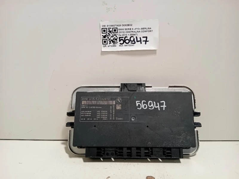 Centralina Comfort 61359273628 Bmw Serie 5 F10 Berlina 2012