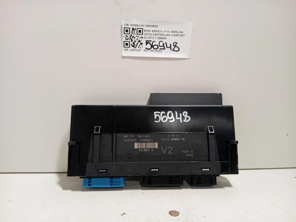 Centralina Comfort 928694102 Bmw Serie 5 F10 Berlina 2012