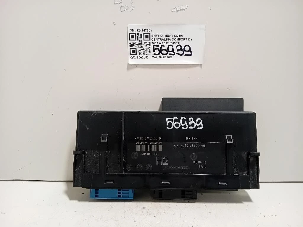 Centralina Comfort 924747201 Bmw X1 E84 2010