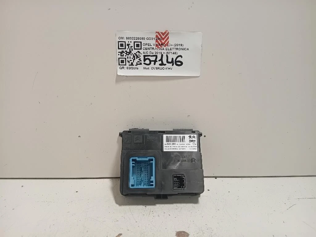 Centralina Elettronica AC 9832228080 Opel Vivaro C 2019
