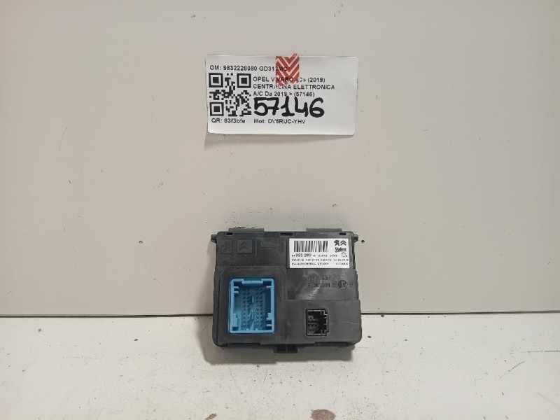 Centralina Elettronica AC 9832228080 Opel Vivaro C 2019